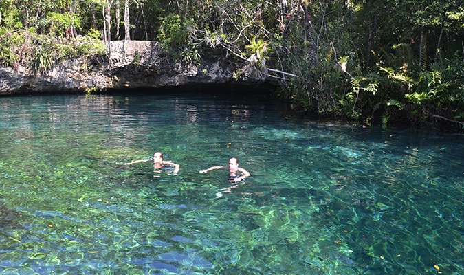 Swimming in Cenotes