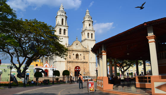 Town square in Campeche