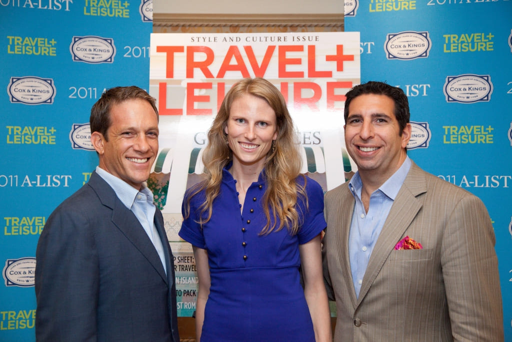 Travel + Leisure 2012 A-List Travel Agent Zachary Rabinor with Jean-Paul Kyrillos, VP/Publisher, and Clara Sedlak, Senior Editor of Travel + Leisure