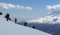 climbing volcano expedition top
