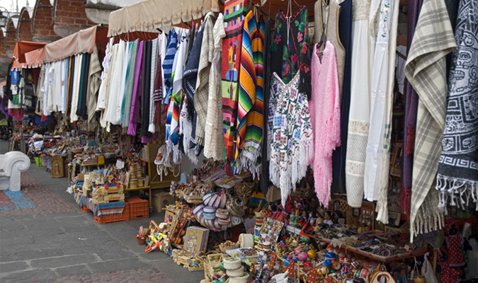 El Parian market in Puebla