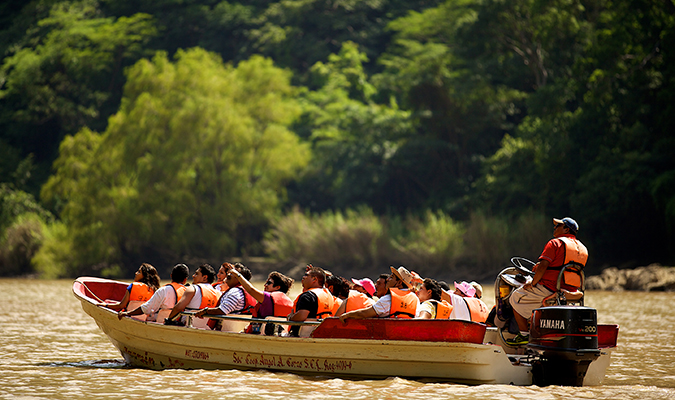 Boat in Sumidero Canyon