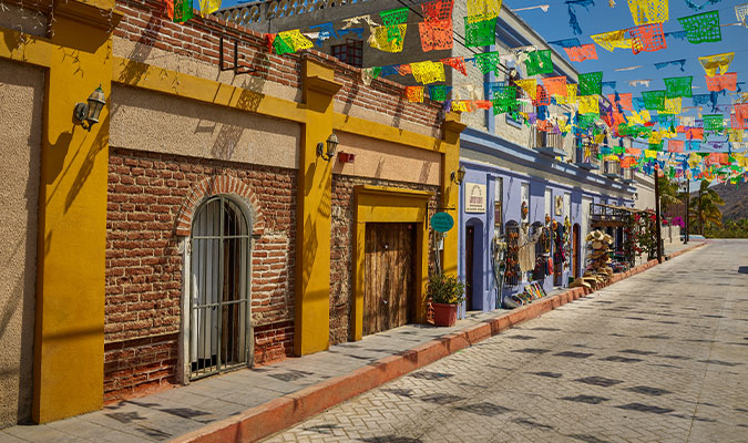 todos santos streets colorful