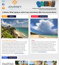 Newsletter design travel Mexico