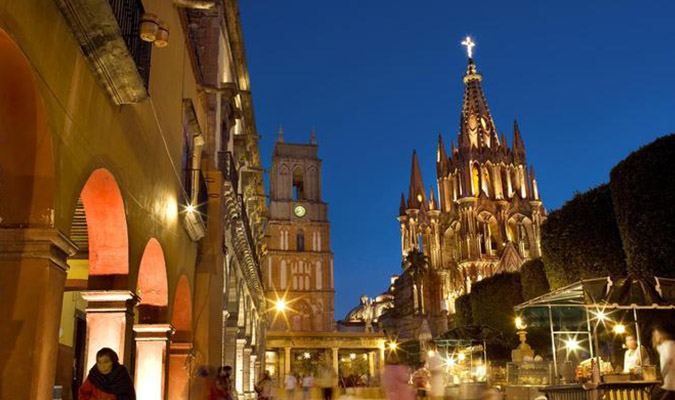 Nighttime of San Miguel de Allende Mexico