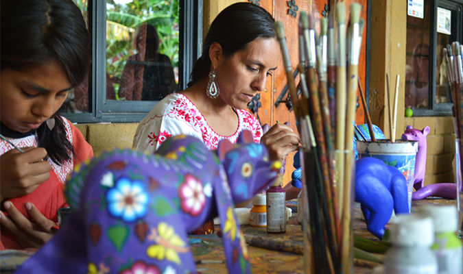 Oaxaca Native Crafts Woman Alebrije