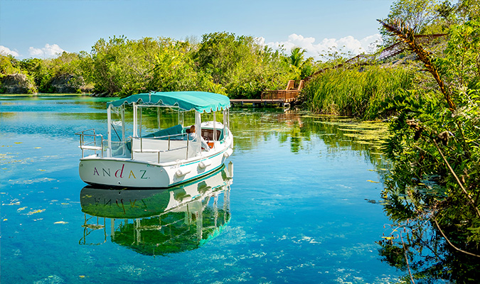 Andaz Mayakoba boat