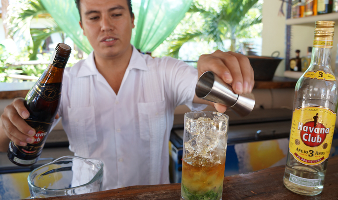 Signature Cuban Mojito at Casa Sandra in Isla Holbox