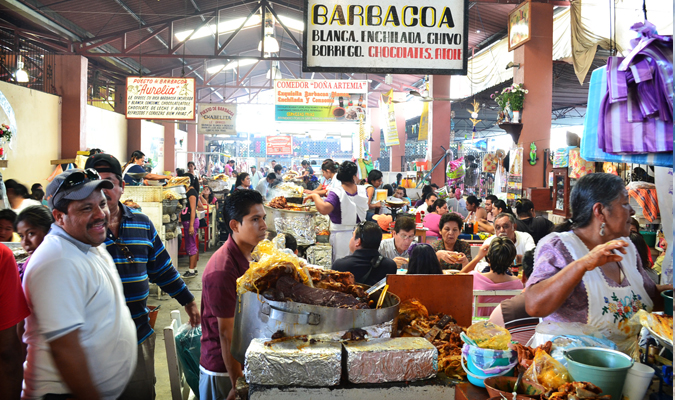 oaxaca market pasillo de humo