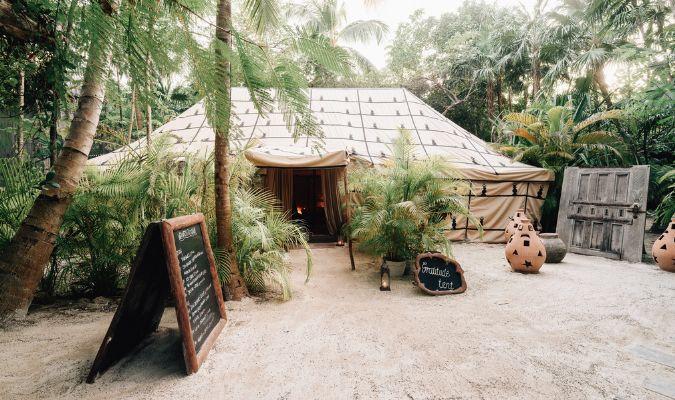 Nomade Tulum Boutique Hotel tent outside