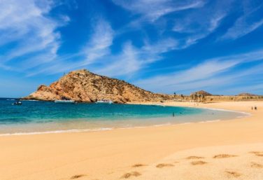 Santa Maria Beach, one of the swimmable beaches in Los Cabos