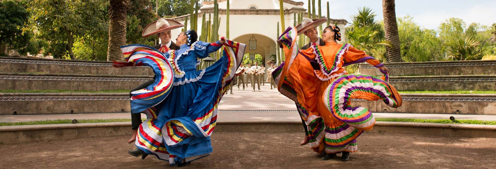 Charros dancing in Mexico as part of their inheritance and culture.
