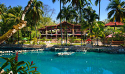 Chan Kah terrace across pool
