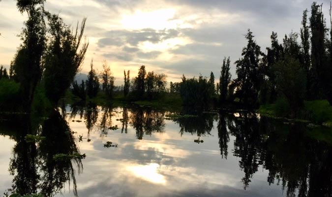 xochimilco sunset