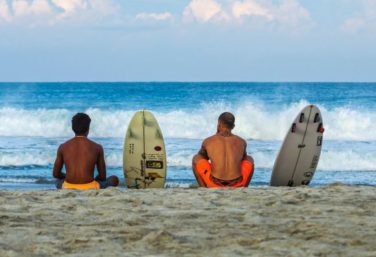 Surfers at Puerto Escondido