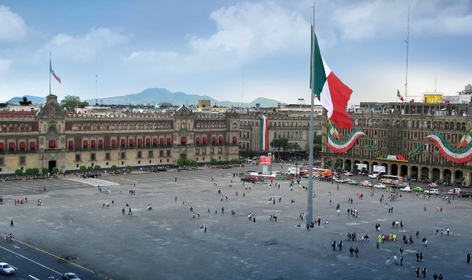 The Zocalo in Mexico City