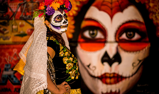 dia de muertos painted face