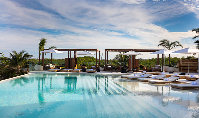 sls cancun pool view