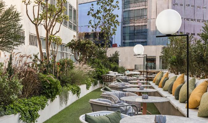 andaz mexico city condesa wooftop exterior sitting area garden