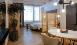 Estudio colima hotel colima71 vista general habitacion comedor cocina