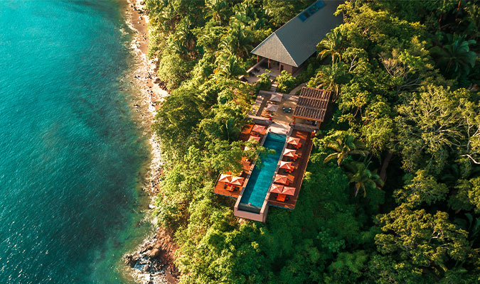 one and only mandarina aerial view