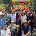 volunteer in mexico city xochimilco infront of trajinera